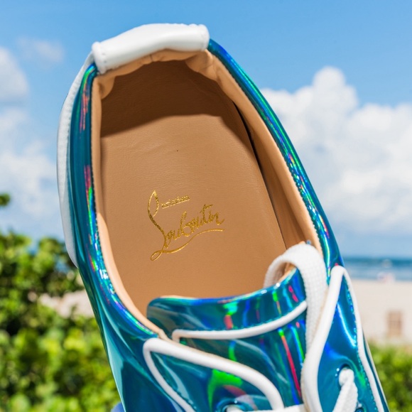 Christian Louboutin Louis junior spike vinyl low trainers - Picture 2 of 10